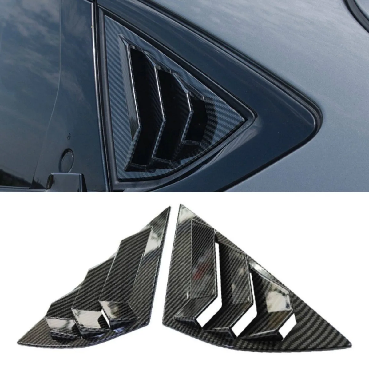 

For Ford Mustang Mach-E 2021 Car Rear Triangle Window Shark Cheek Trim Rear Side Vent Window Trim Cover Car Accessories