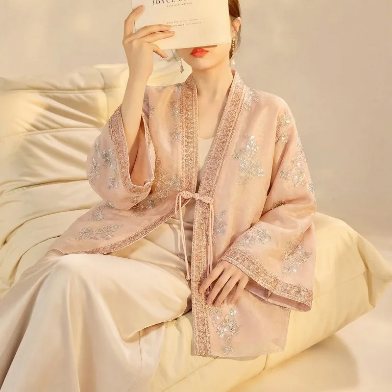 

High Quality Fashion Top Women Beaded Embroidered Coat Women Clothing Spring