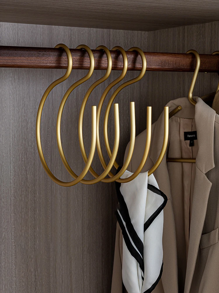 

10pcs Metal Hanging Rack Large S Shaped Jean Hooks for Closet Heavy Duty Aluminum Alloy Clothes Hanger 10pcs Scarf Storage Hooks