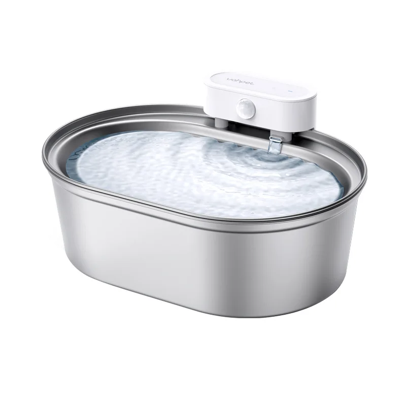 

Pet Cat Water Fountain Stainless Steel Wireless Dog Water Dispenser Ultra Quiet for Cats Dogs