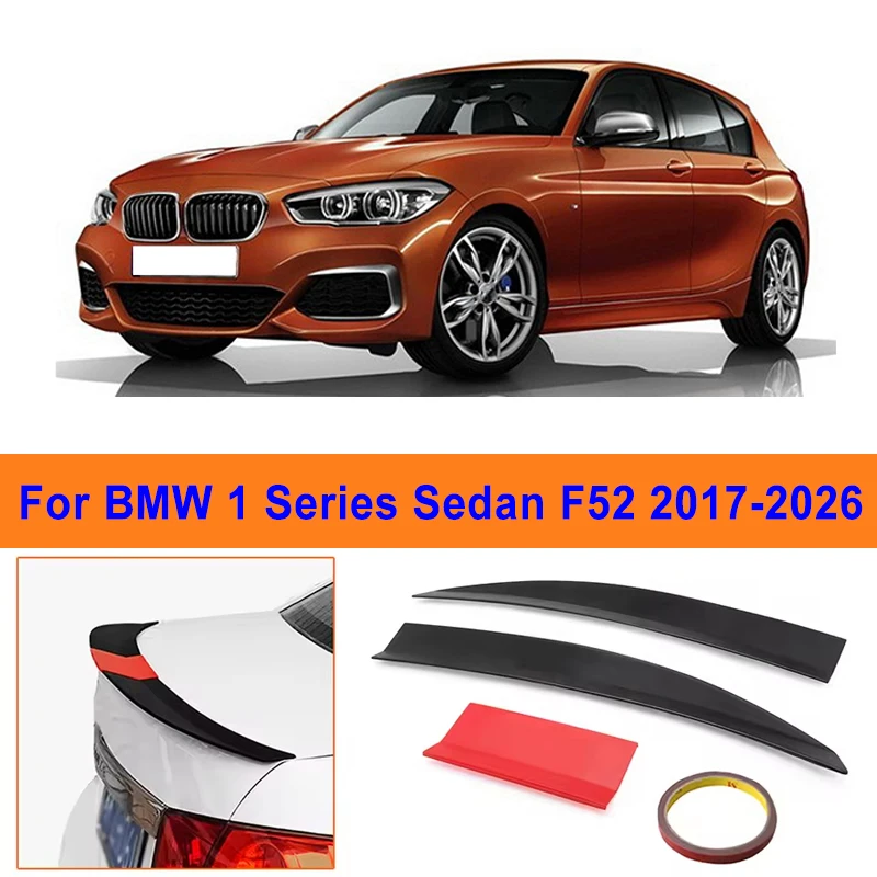 

For BMW 1 Series Sedan F52 2017-2026 3-Section ABS Rear Trunk Spoiler 115-125cm Adjustable Sports Decor Top Wing Car Parts