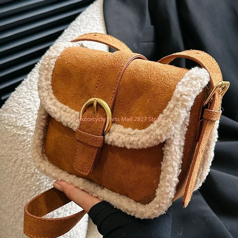 

Lamb Wool Women Bag Retro Crossbody Bag for Women Versatile Cute Purse and Handbags Women Shoulder Bag Bolsos De Mujer Сумка Sac