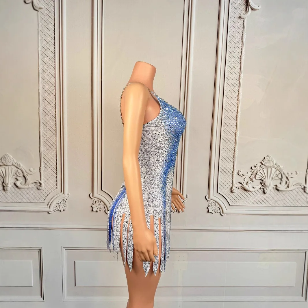 의상 소녀 그룹 나이트 클럽 바 전체 다이아몬드 서스펜더 냉동 Onesie 여성 가수 댄스 팀 Vestido Cerimônia Mulher Elegante