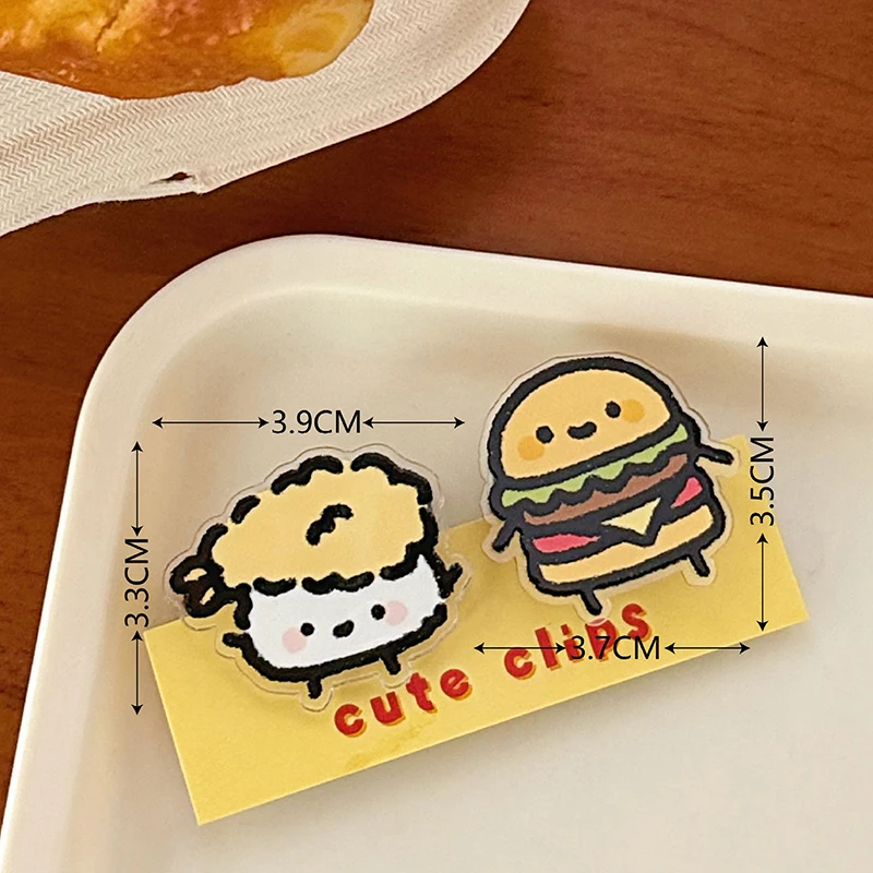 

1pair Cute INS Animated Fruit Cartoon Decoration Gift Sealing Clip Note Clip Pp Clip For Students Office Accessories