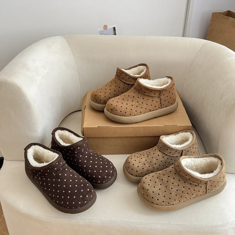 2026 New Fur Platform Women Ankle Boots Flats Suede Warm Shoes Woman Trend Designer Brand Short Plush Cozy Femme Snow Botas
