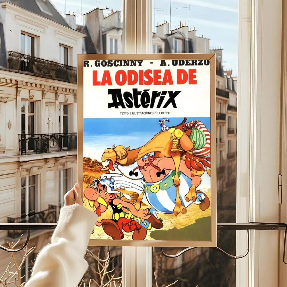 الكلاسيكية أنيمي A_Asterix وO_Obelix HD الكتان قماش المشارك جدار الفن يطبع لغرفة المعيشة غرفة نوم مكتب هدية تزيين المنزل #4