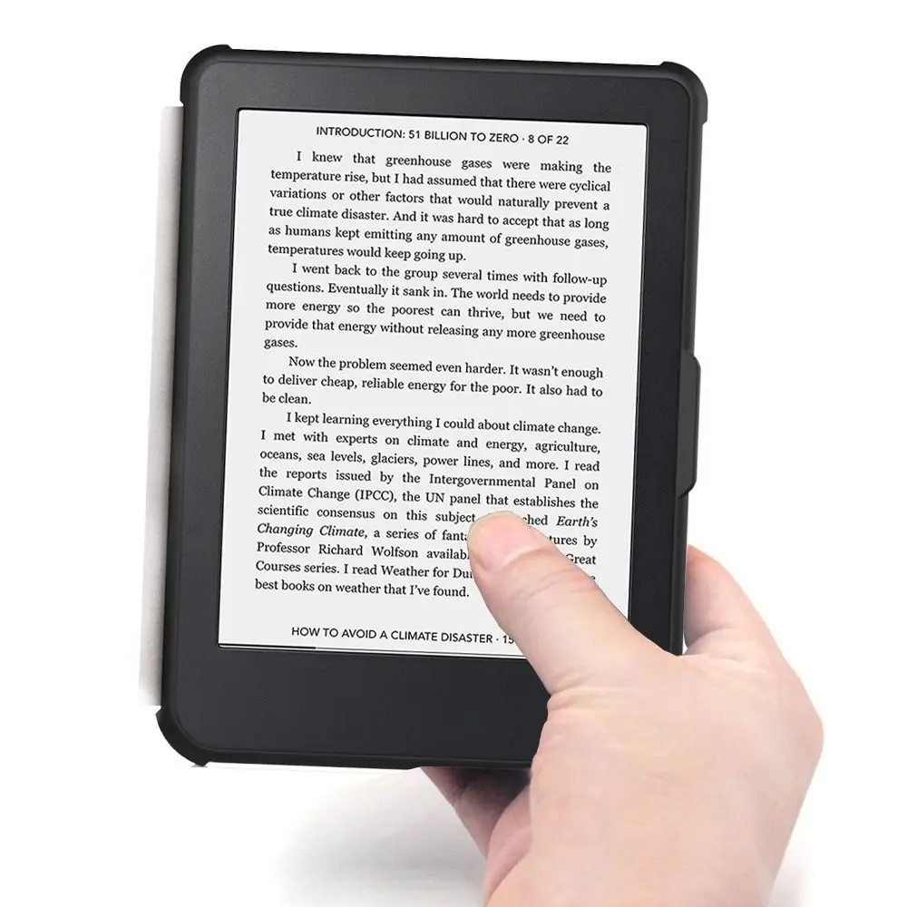 Auto Sleep/Wake 6 inch e-Reader Case Shockproof PU Leather Smart Folio Cover Soft Ultra Slim Funda for KoBo Clara HD 2018