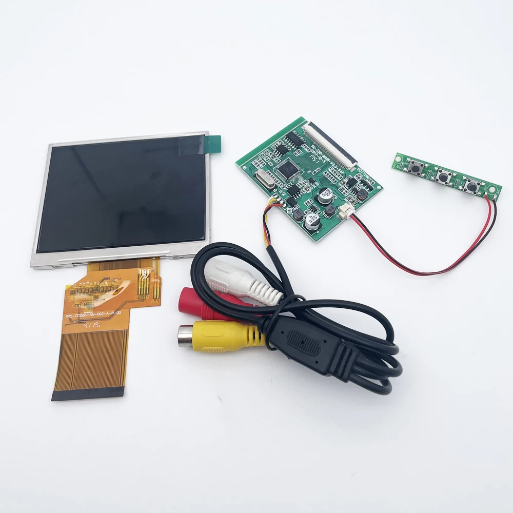 3.5 Tft Lcd Display Module Kit LQ035NC111 320*240 2 Way Av In Driver Board Voor Auto Omkeren System, industrie, Instrument