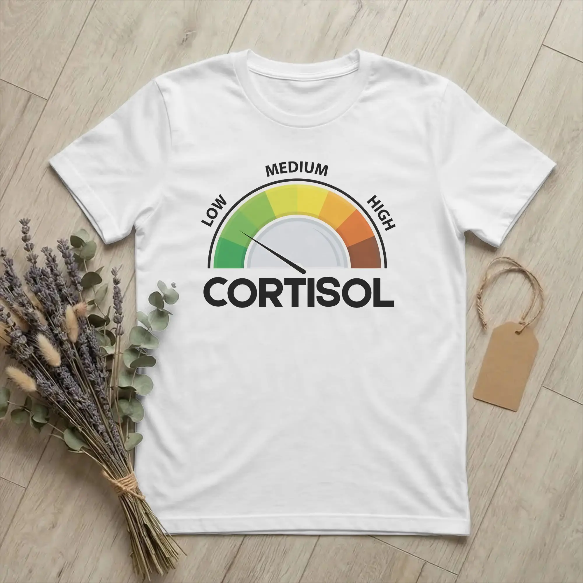 Funny Low Cortisol Levels v Meme  T-Shirts Men Women's Pure Cotton T Shirts Funny Wellness Meme Short Sleeve Tees Unique Clothes