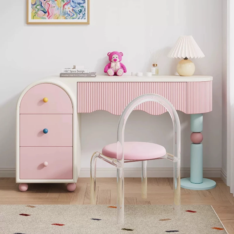 Dopamine solid wood cream wind dresser chest cabinet integrated bedroom master bedroom small apartment makeup table