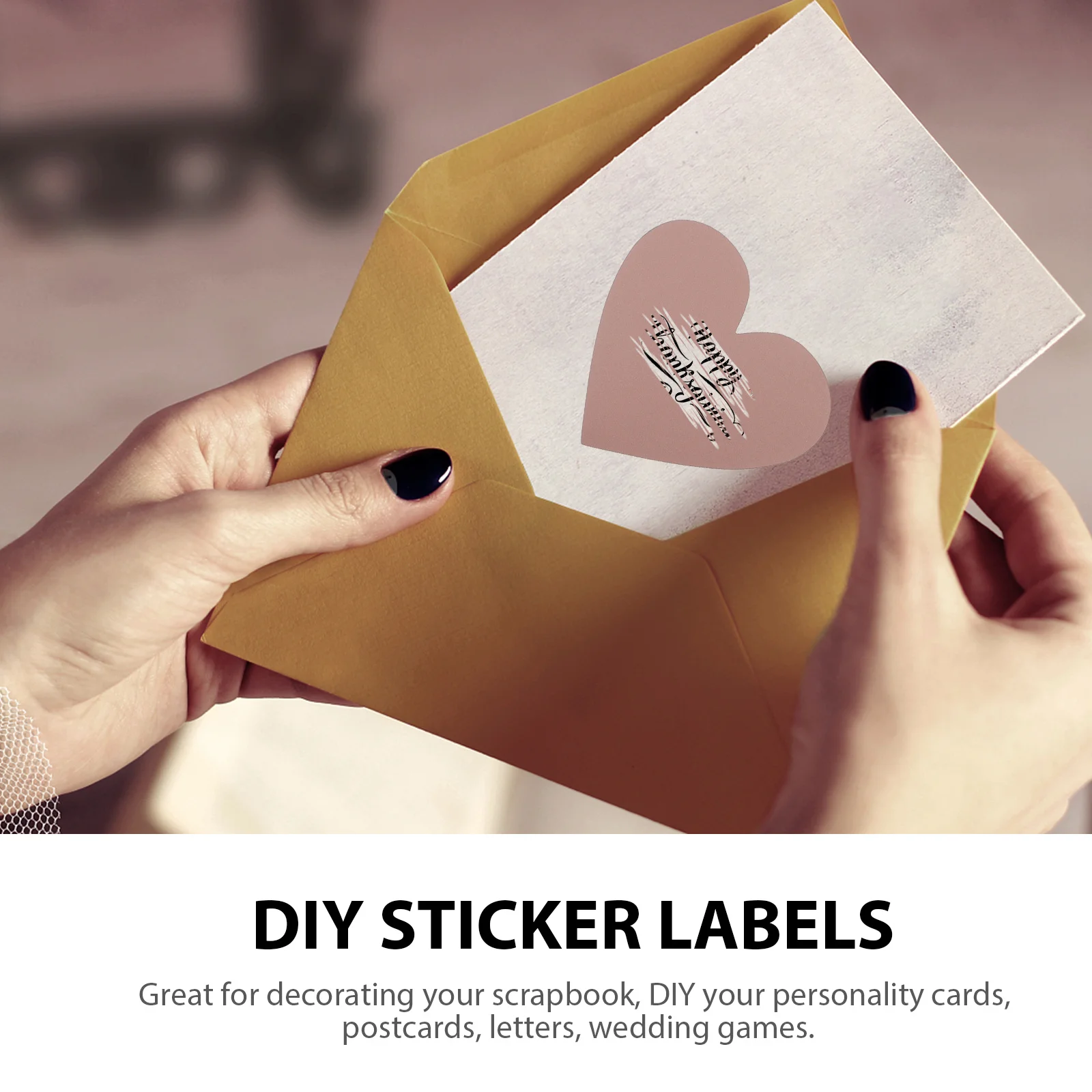 

20 Sheets Scratch Off Stickers Heart Shaped Peel Stick DIY Labels Adhesive for Wedding Games Cards Letters Scrapbooks
