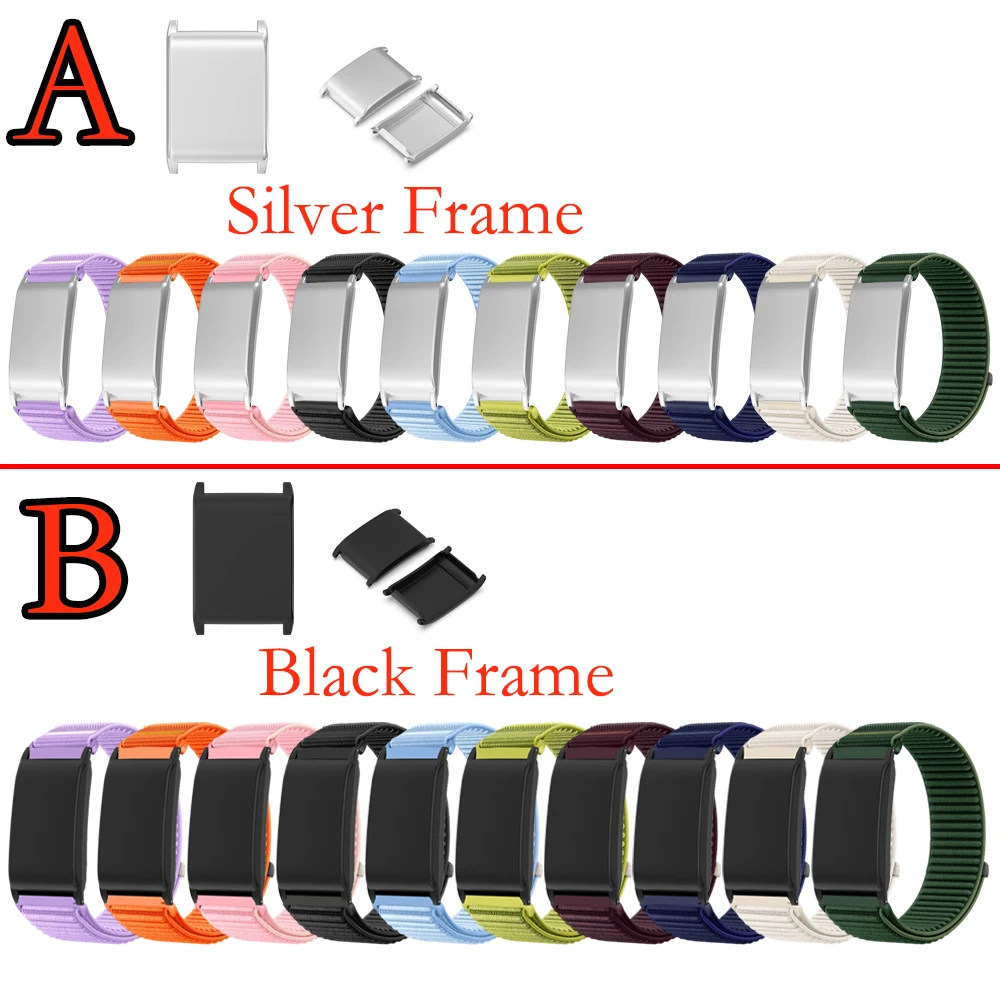 متوافق مع حزام النايلون Whoop 5.0/MG + إطار PC سوار معصم بديل أنيق قابل للتنفس لسوار Whoop 5.0/4.0/3.0