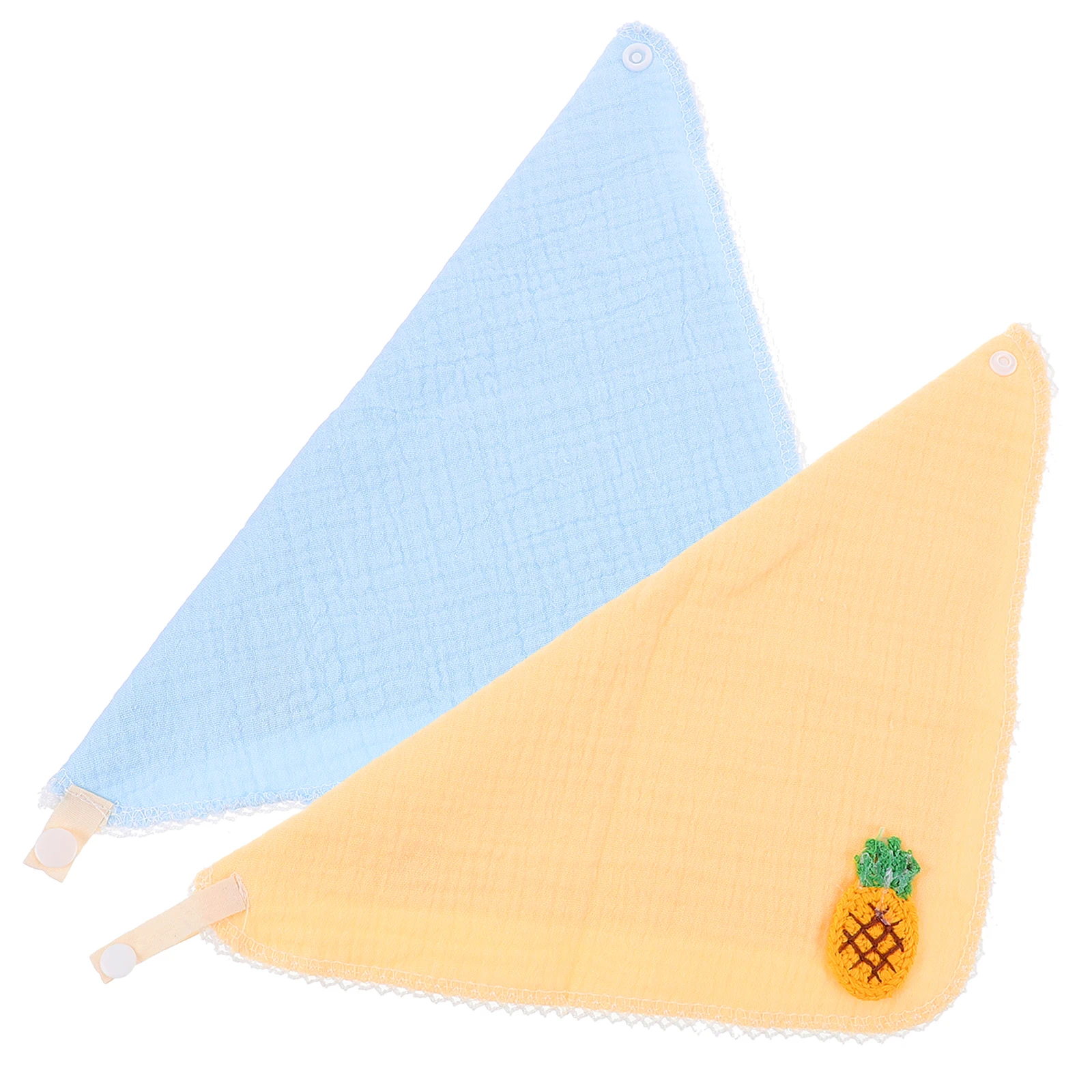 

2 Pcs Baby Bibs Cartoon Drooling Bibs for Girls Boys Toddler Feeding Newborn Triangular Scarf Safe Material Practical Gift