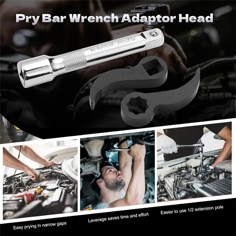 Adaptador de chave de barra de alavanca A53Q-5Pcs, remoção de meio eixo, ferramentas de reparo de carro com barra de extensão para espaços apertados