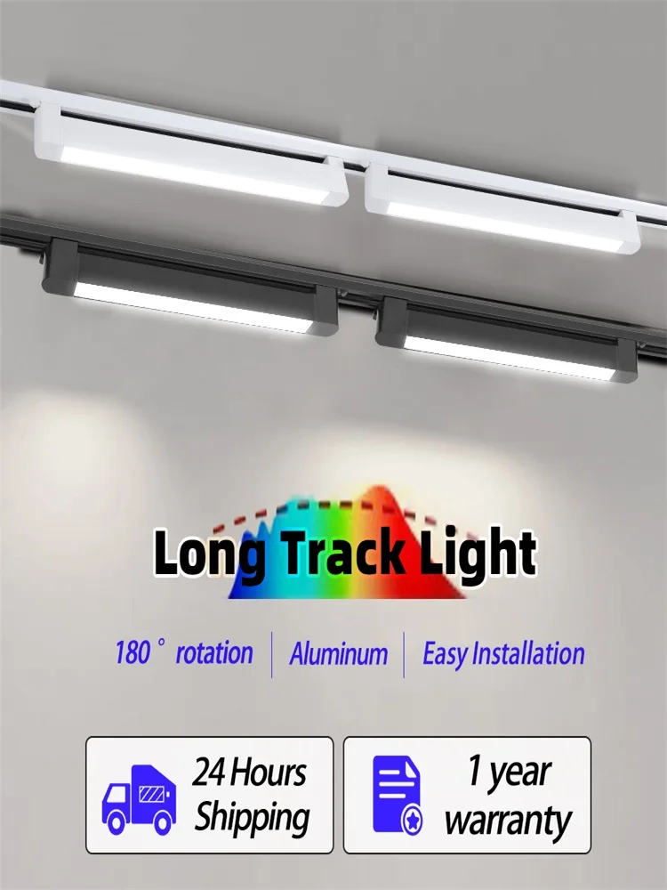 Reflektor LED na szynę, liniowy reflektor, lampa sufitowa na szyny 110-220V, lampa szynowa do salonu, sypialni, kuchni i sklepu. — 2