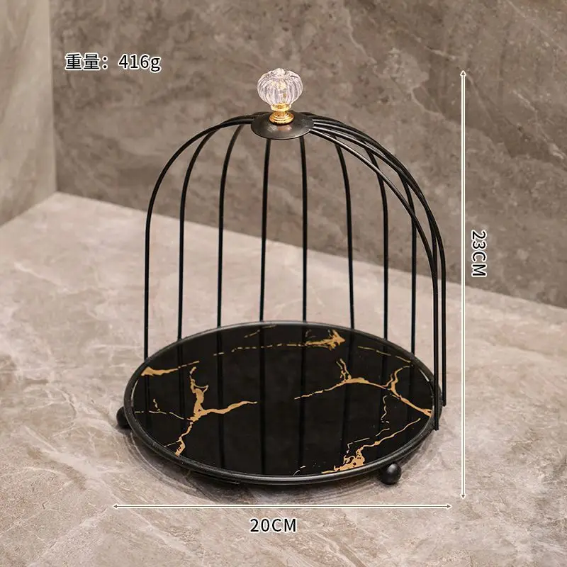 pinkIron Art Nordic Style Bird Cage Rack Lipstick Perfume Cosmetic Skin Care Product Storage Rack Finishing Table Rack