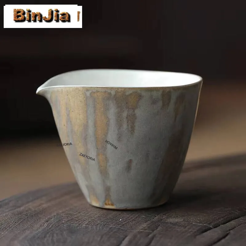 240ml Kiln Transformation Water Moon Gray Tea Pitcher Master Handmade Cha Hai Justice Cup Chinese Tea Set Accessories Collection