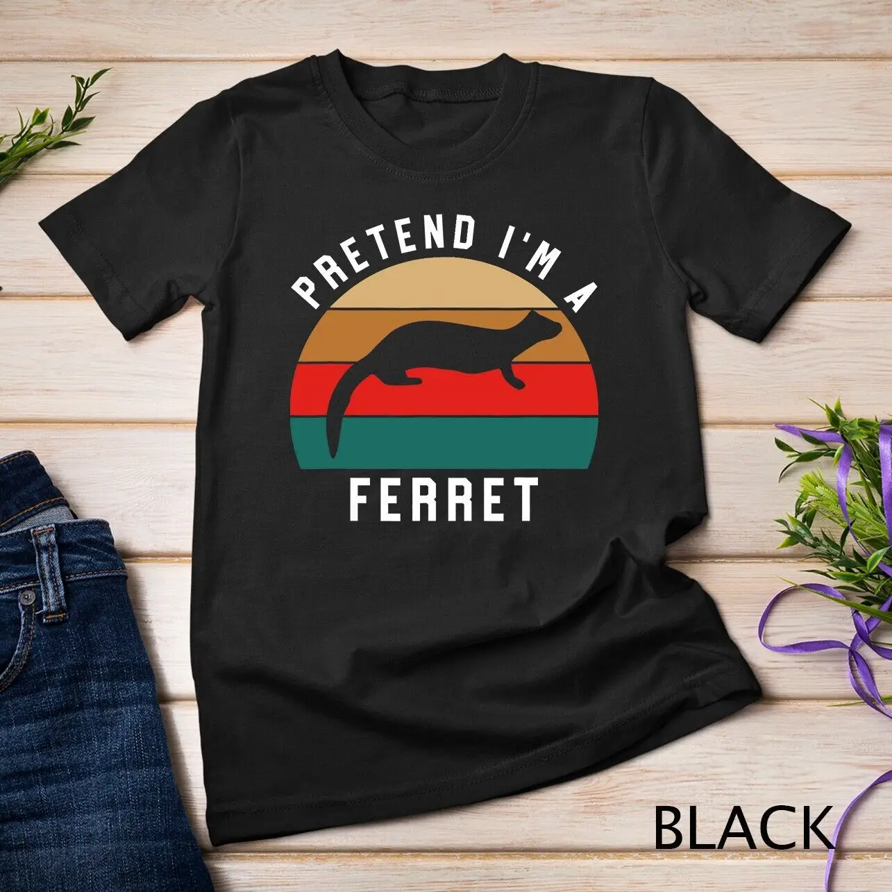 Simple Halloween Costume Ferret Lover Pretend I'm A Ferret Unisex T-shirt