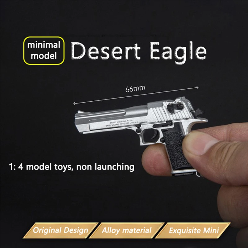 سلسلة مفاتيح مسدس من خليط معدني للرجال - 1:3 و1:4 نموذج مصغر قابل للفصل، إكسسوار EDC أنيق لهدية عيد الميلاد وأعياد الميلاد