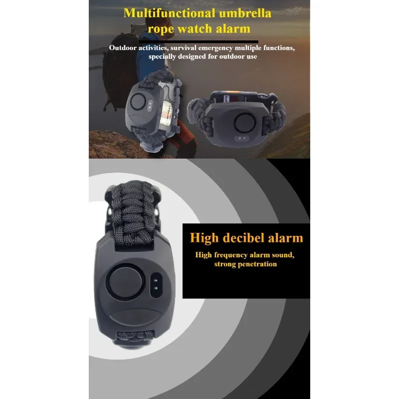 

Outdoor Multifunctional Emergency Alarm Portable Alarm Bracelet Life Saving Bracelet Umbrella Rope Braided Rope Bracelet