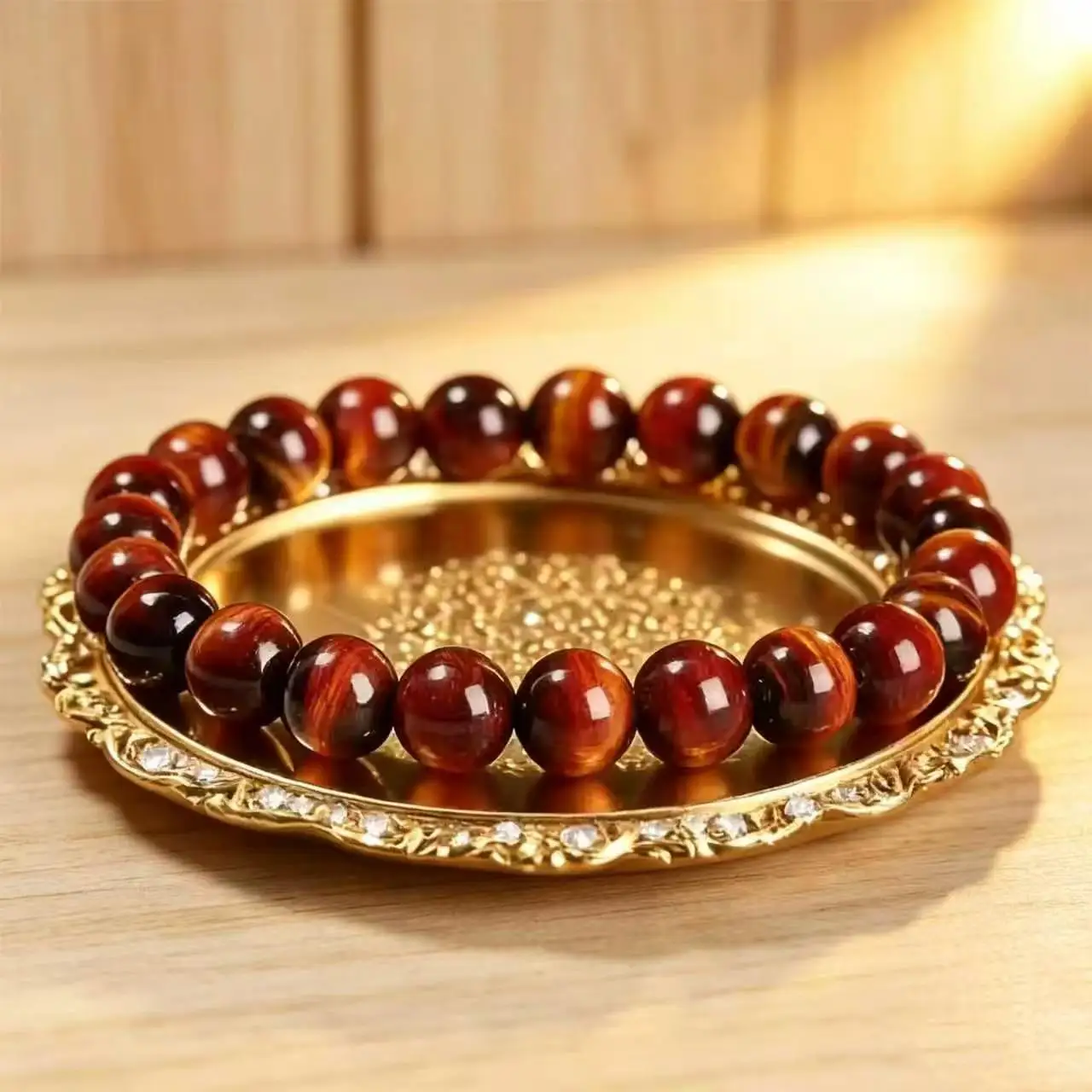 Good Luck Wealth Yellow Tiger Stripe Glass Beads For Jewelry Making Premium Craft Material Perfect Gift Option