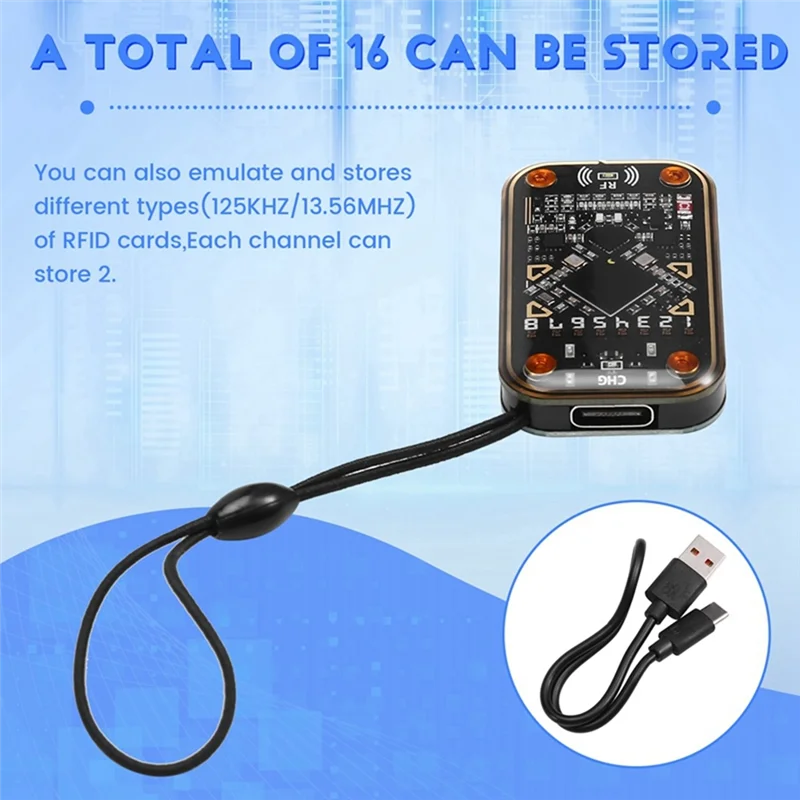 

SQPP-Chameleon Ultra RFID Считыватель смарт-чипов + 2 брелка XCUID Бесконтактный эмулятор смарт-карт 125 кГц 13,56 МГц Декодирование значка