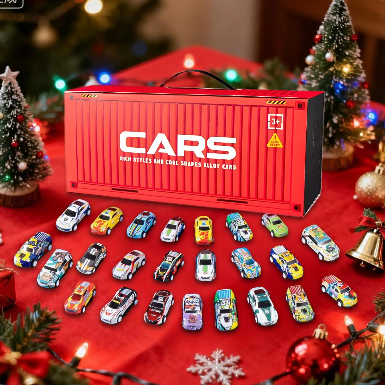 Pull Back Car 24 Pieces With Storage Box Boys Small Toy Car Pull-Back For Preschoolers Pupils Girls Students Children Living