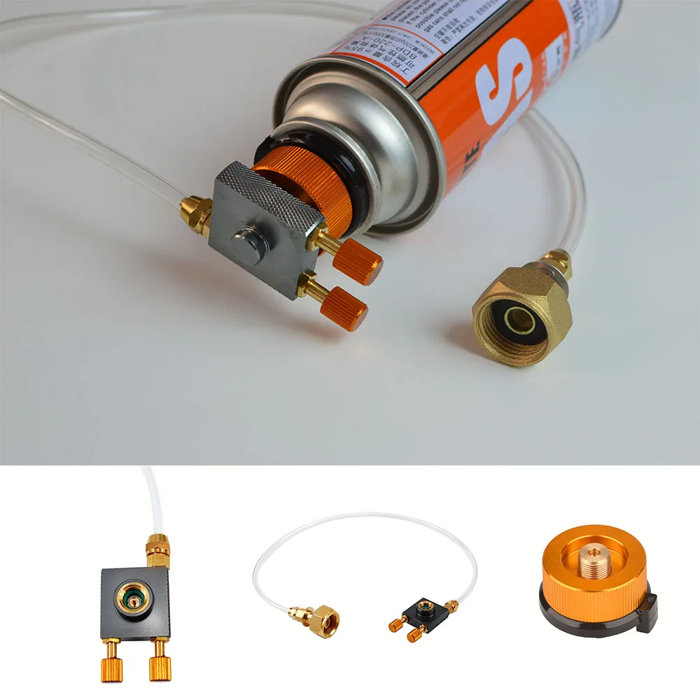 Outdoor Camping Adapter Propane Cylinder Filling Adapter Gas Tank Furnace Connector Coupler Accessories Gas Stove Gas Refill