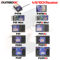 DUMBORC Upgraded P4FM/P4FMG/P6F/P6FG/P6DC/P6DCG/P10F/P10FG MINI 4CH 6CH 10CH Receiver for X6 DDF350 Transmitter RC Car Boat Tank