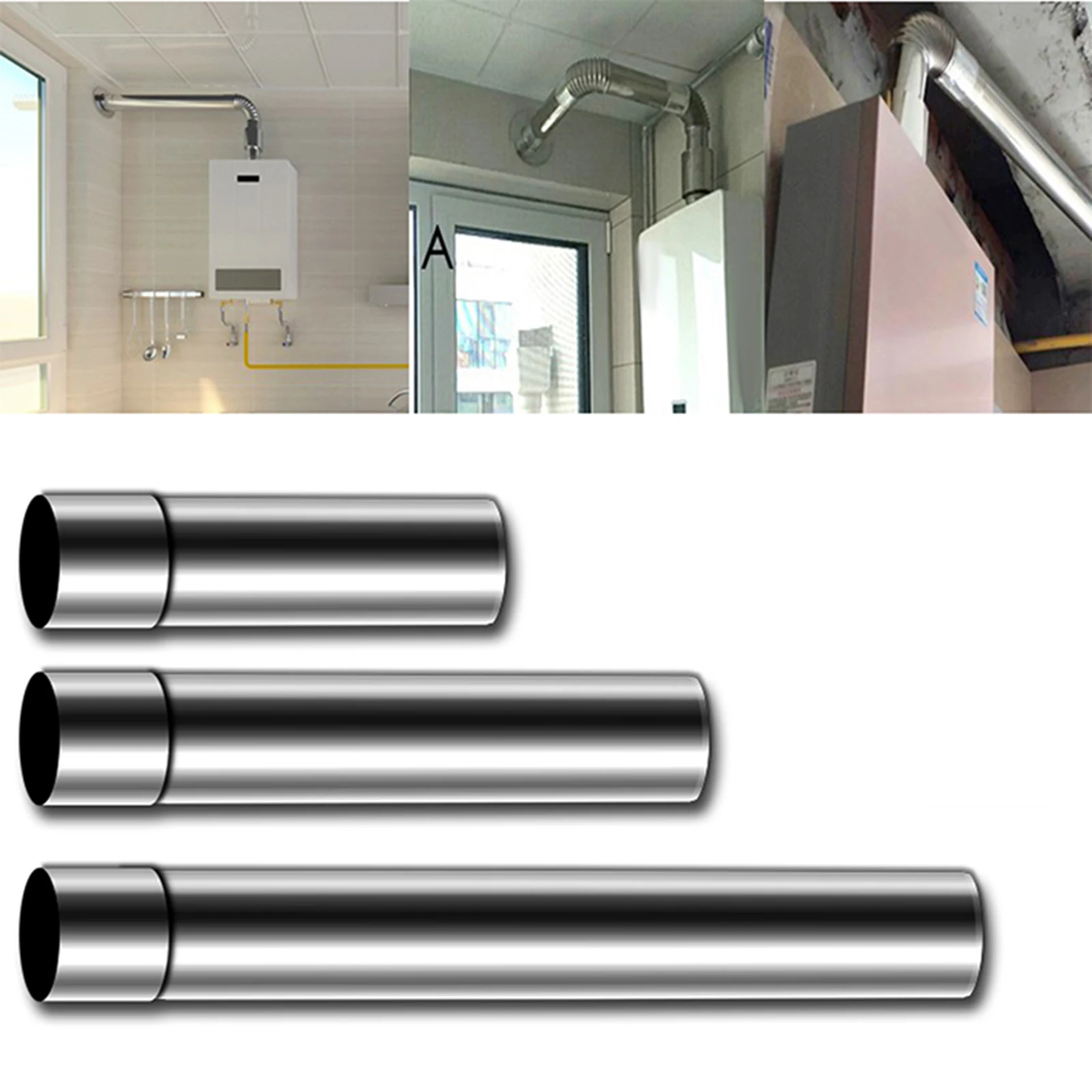 Flue Extension Tube Chimney Tent Pipe Stove Communication Stove Pipes for Hot Tent Wood Stove Winter Heater