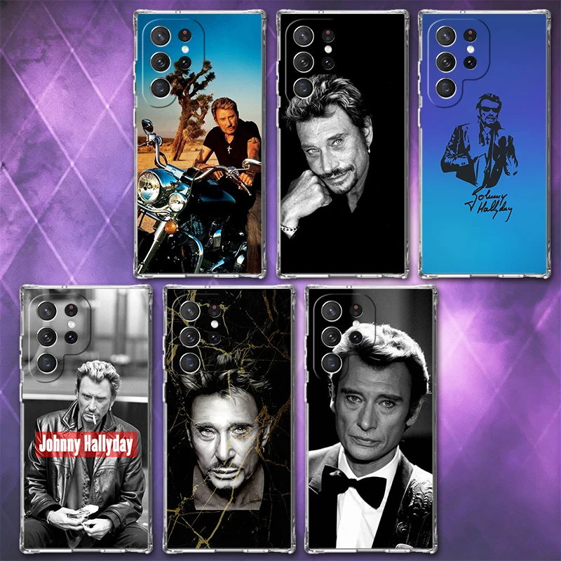 Johnny Hallyday Music Soft Phone Case For Samsung Galaxy S26 S25 Edge S24 S23 Ultra S21 S20 FE S22 Plus + Pattern Back Cover