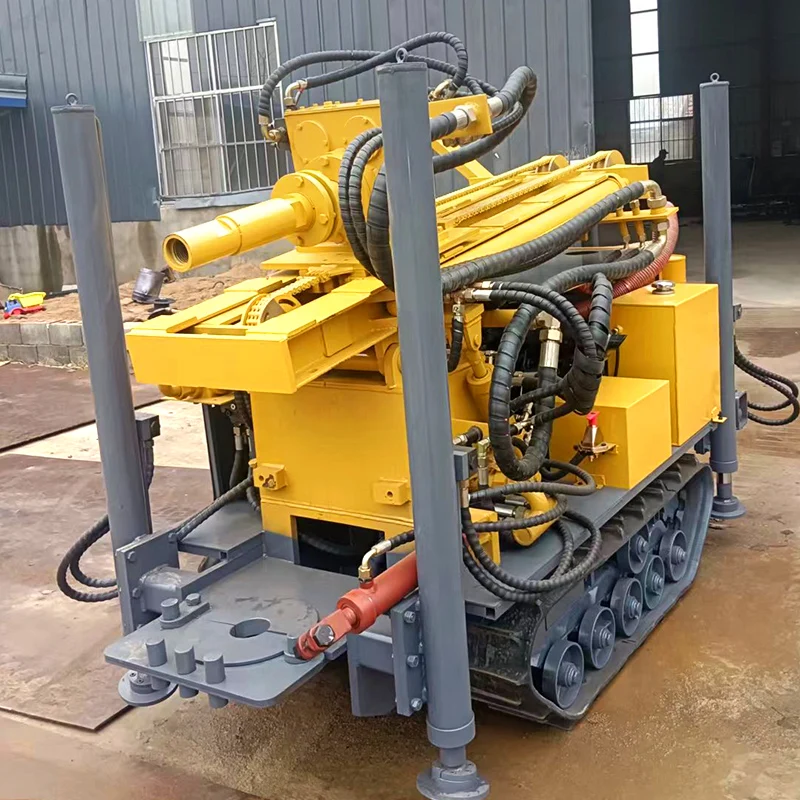 เครื่องเจาะดินแบบตีนตะขาบดีเซล RLD-160 HQ NQ BQ PQ แบบกำหนดเอง สำหรับงานสำรวจทางภูมิศาสตร์ เครื่องเจาะลมแบบเพชรสำหรับบ่อบาดาล