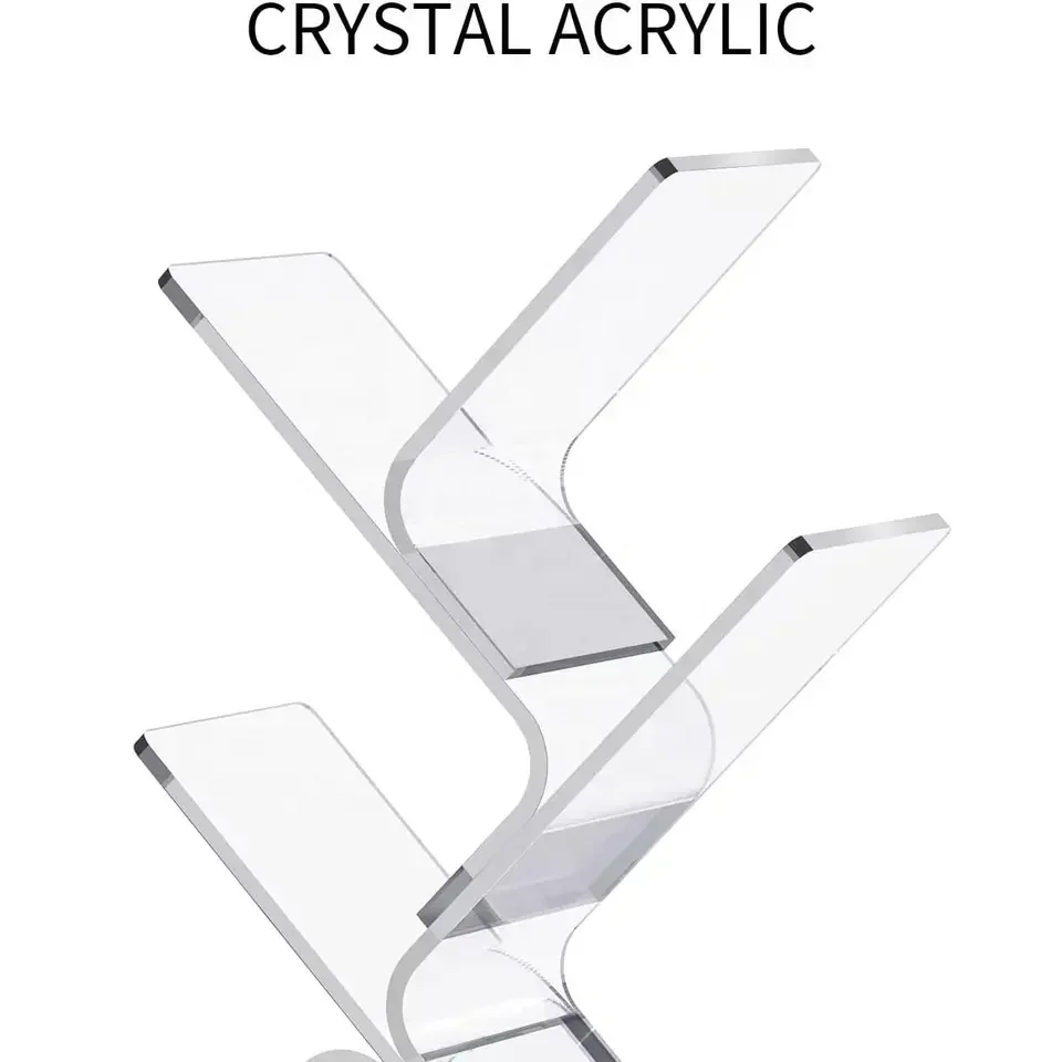 Modern Creative Acrylic Tree-Shaped Bookshelf Magazine Rack Simple Luxury Multi-Layer Household Shelf Fashion-Style Store