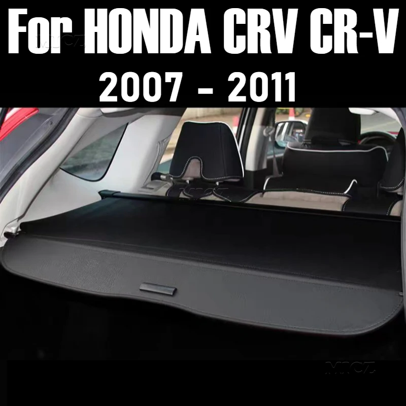 For HONDA CRV CR-V 2007 - 2011 Aluminum+Canvas Rear Cargo Cover Privacy Trunk Screen Security Shield Shade Accessories