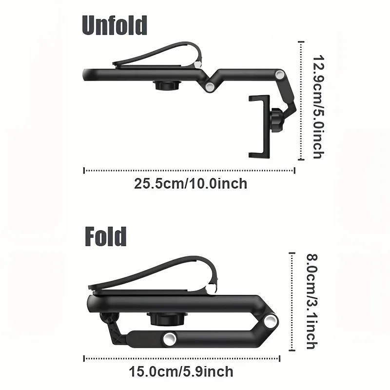 1pc Car Phone Holder, Multifunctional 360 Degree Rotating Rearview Mirror, Seat Clip Holder, 4.0-6.1 Inch Mobile GPS Holder image 2