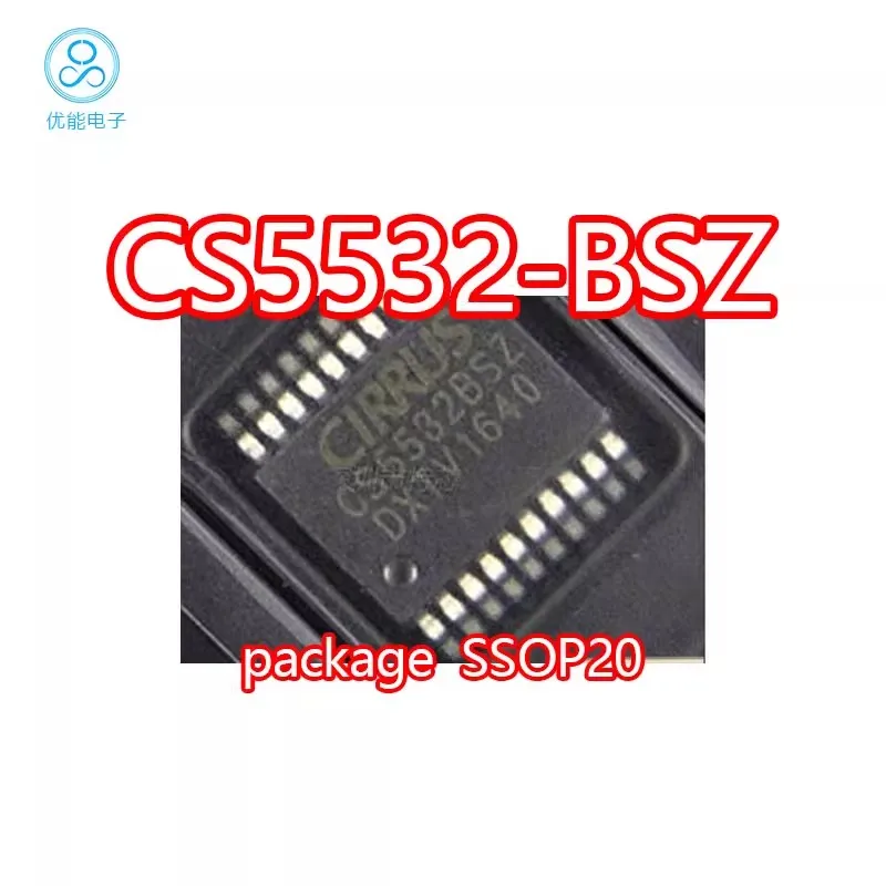 

CS5532BSZ package SSOP20 chip CS5532BSZ 24 bit analog-to-digital converter and noise control