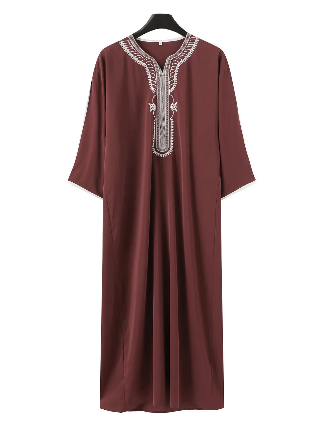 Moda musulmana Abaya per uomo Patchwork Ricamo Abito lungo Arabo saudita Caftano Maschile Jubba Thobe Abaya marocchino islamico