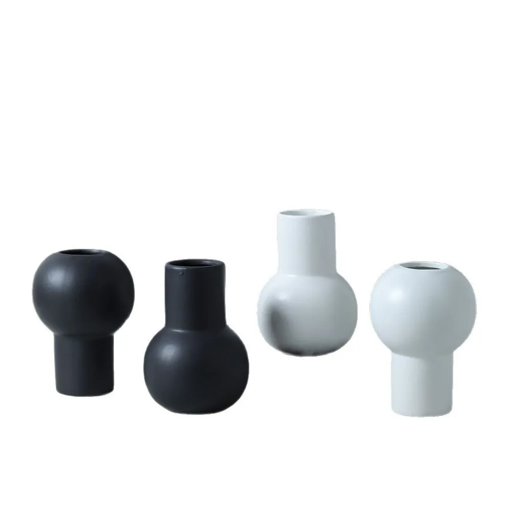 

style light luxury ceramic electroplated silver flower ornaments Nordic living room coffee table flower arrangement decorations