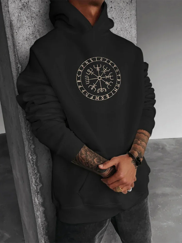 

Mens Hooded Sweatshirt Autumn Long Sleeve Loose Casual Oversize Hoodies for Men Streetwear Fashion Hoodie Tops