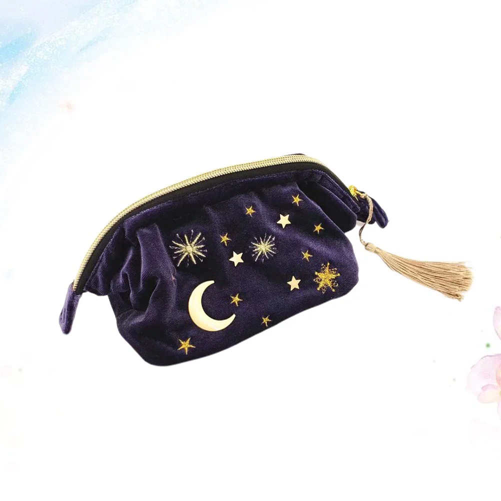 Bolsa de aseo de viaje, bolsa de maquillaje, Luna, alta capacidad, bordada