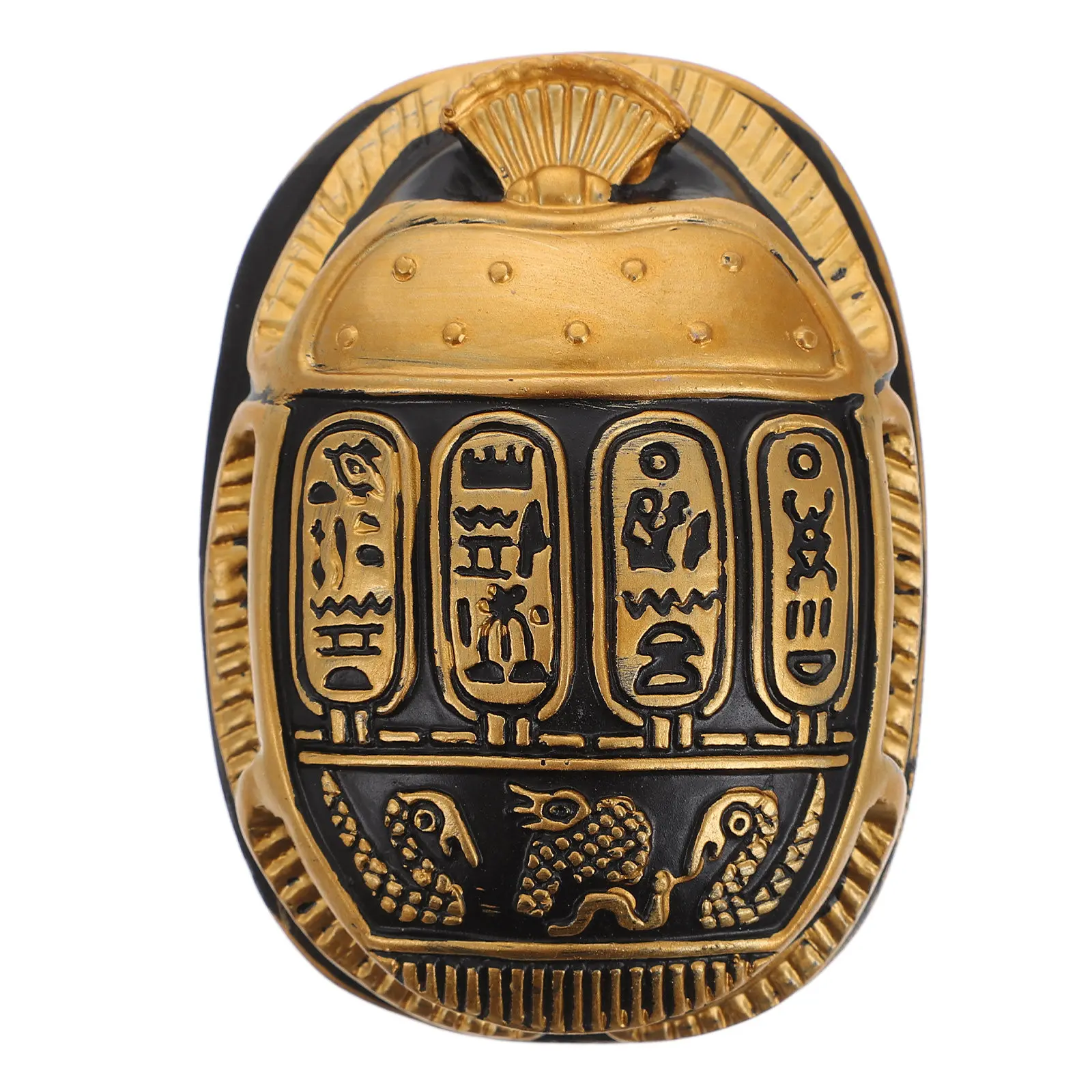 Egypt Scarab Beetle Decor Premium Resin Tabletop Ornament Elegant Vintage Styling for Living Room Bedroom Study Desk Decor
