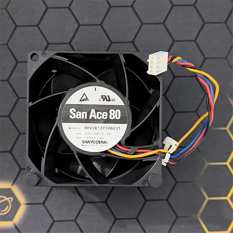 1PC FOR 9HV0812P1H6031 DC 12V 3.0A 80x80x38mm 4-Wire Cooling Fan