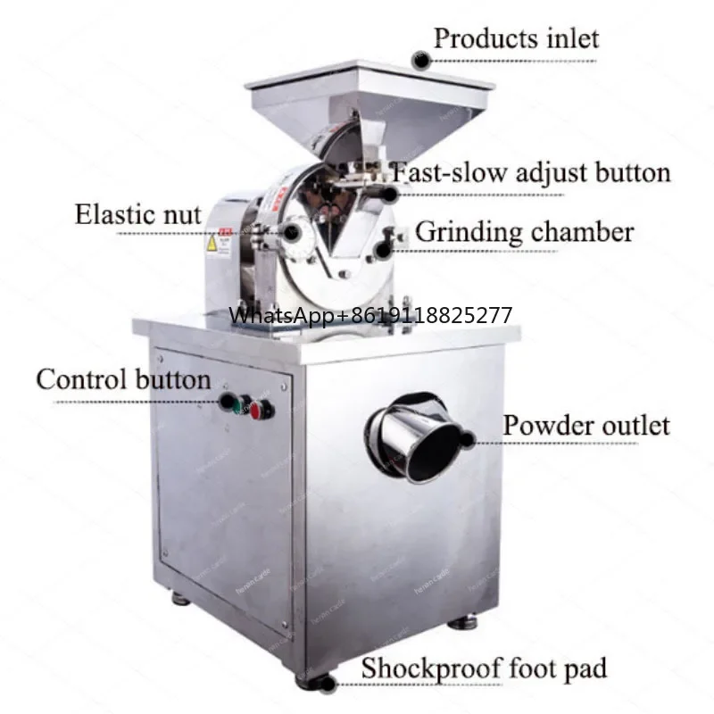 Industrial Dry Vanilla Kava Root Cocoa Coffee Bean Salt Sugar Fine Powder Making Grinding Grinder Machine for Fresh Pepper