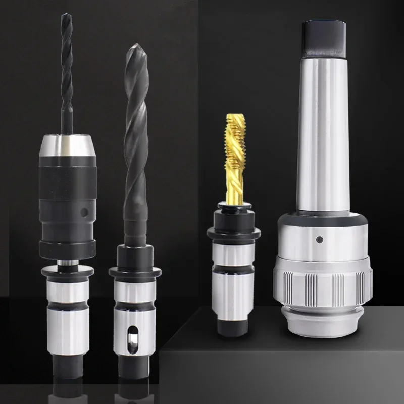 MT4/MT5 Radial Drill Cutter Tapping Chuck Set Metal Threading Collet Tools for Electric Tapper Arm Steel Threader Kit