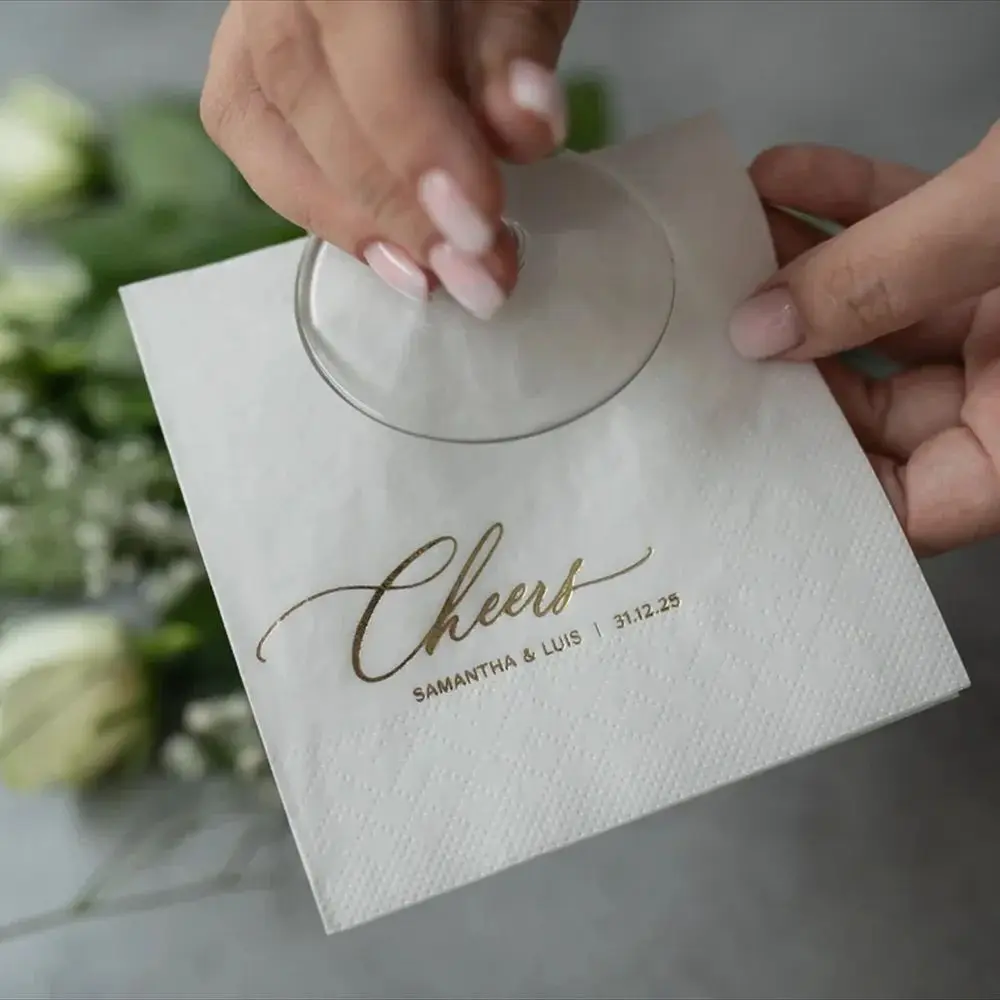 Serviettes Minérales Personnalisées, Modernes, pour Couple, Mariage, Invités, Très Élégantes!