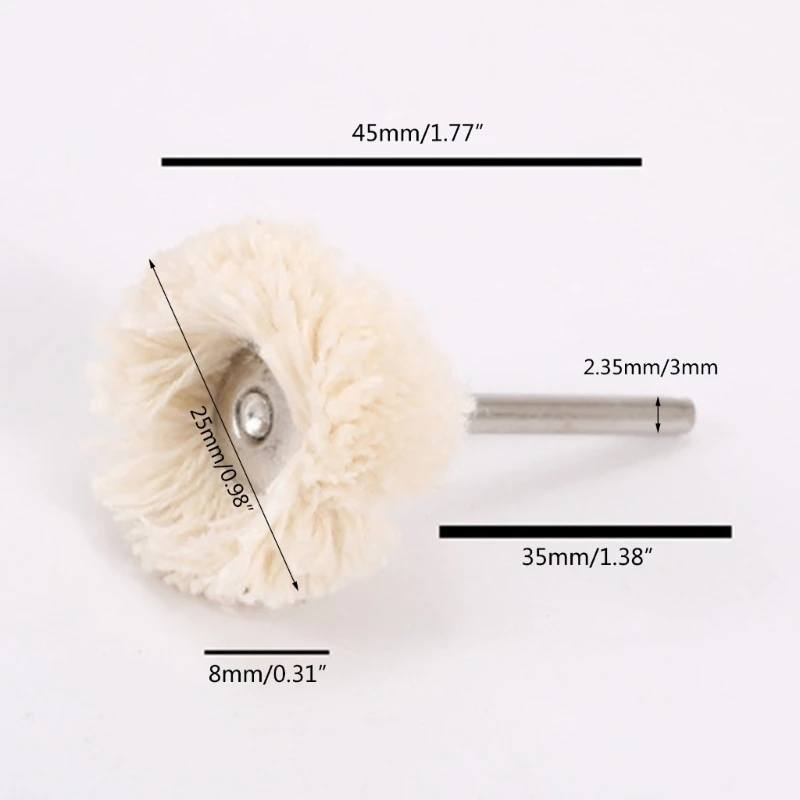 2.35/3.0mm Vỏ Đánh Bóng Bánh Xe Len Cảm Thấy Phẳng Bàn Chải Đá Mài Trang Sức Dropshipping