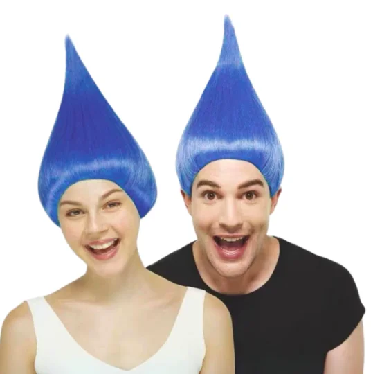 Flame-Top Goblin Wig Halloween Troll Festival Anti-Gravity Teardrop Head Onion Top High-Temperature Synthetic Fiber Short Hair