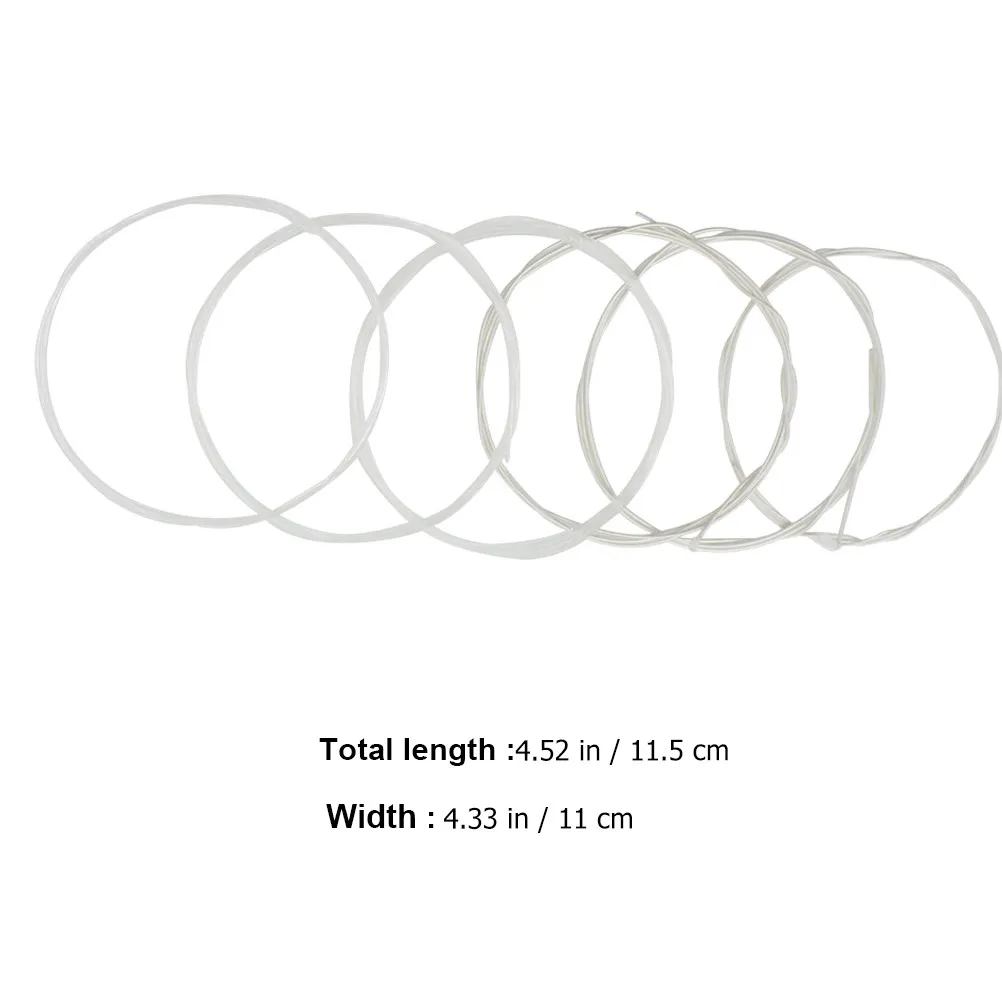 6Pcs Nylon Classical Guitar Strings High Tension Bright Clear Tone Stable Structure Elegant Look Fashionable Design for Folk