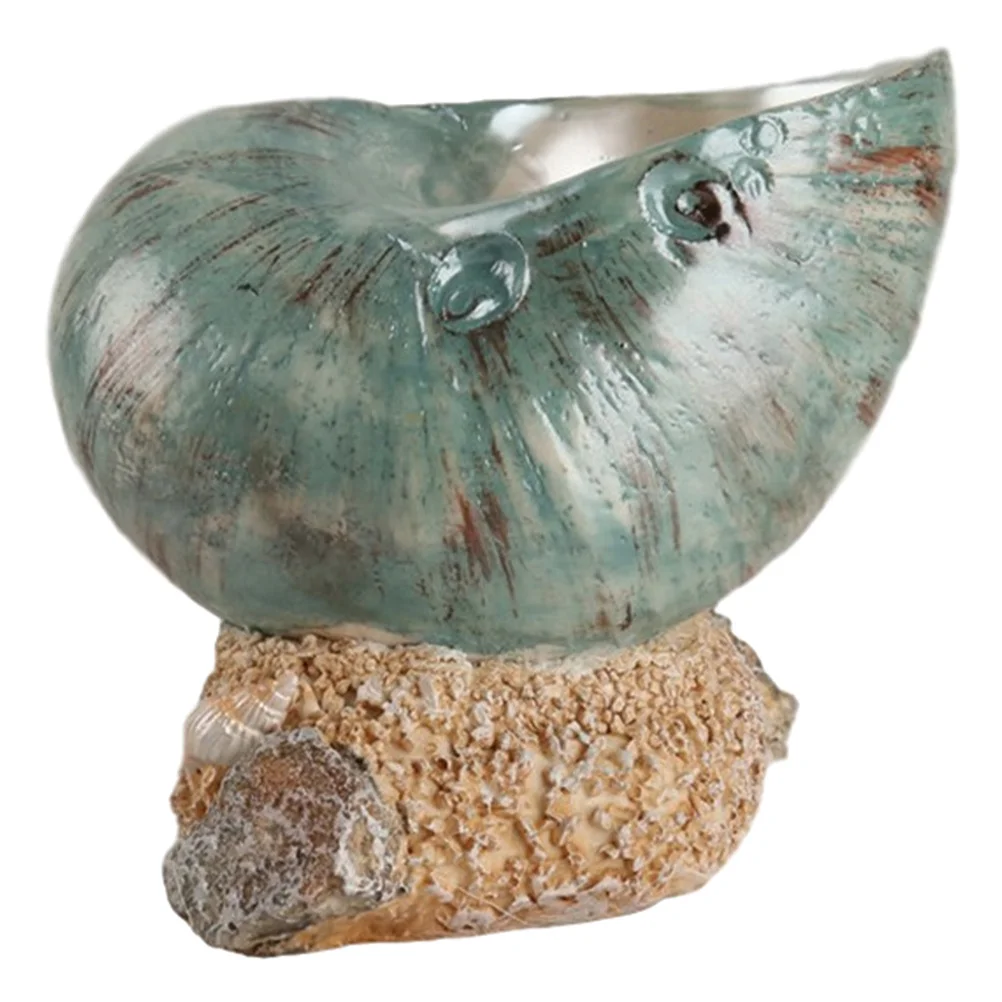 

Large Conch Shell Decor Resin Sea Shell Ornament for Home Living Room Bedroom Bathroom Coastal Planters Ocean Table Centerpiece