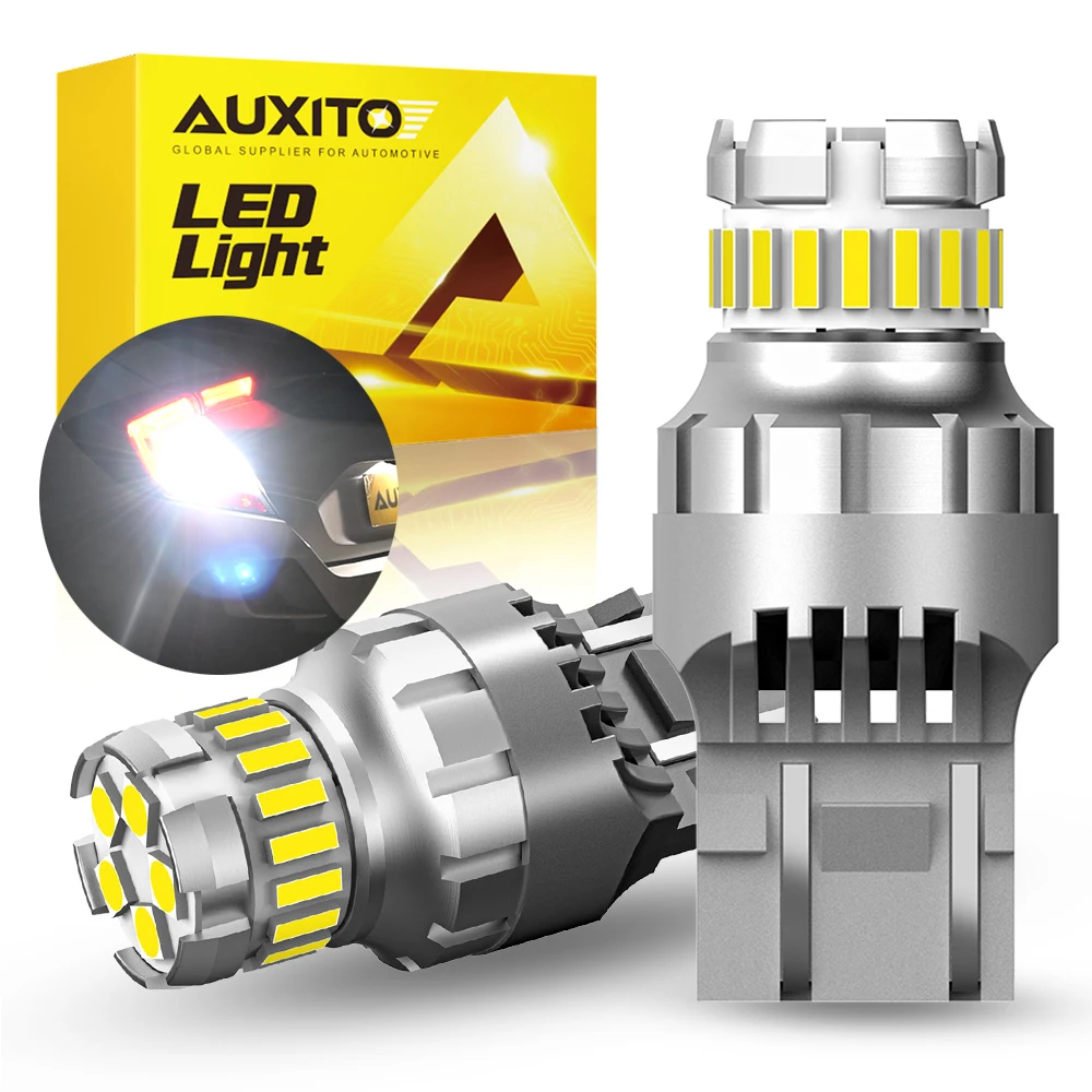 AUXITO 2szt T20 W21/5W 7443 7440 LED Canbus Light For Lada Kalina Granta Vesta DRL W21W WY21W LED Bulbs 6500K White Super Bright
